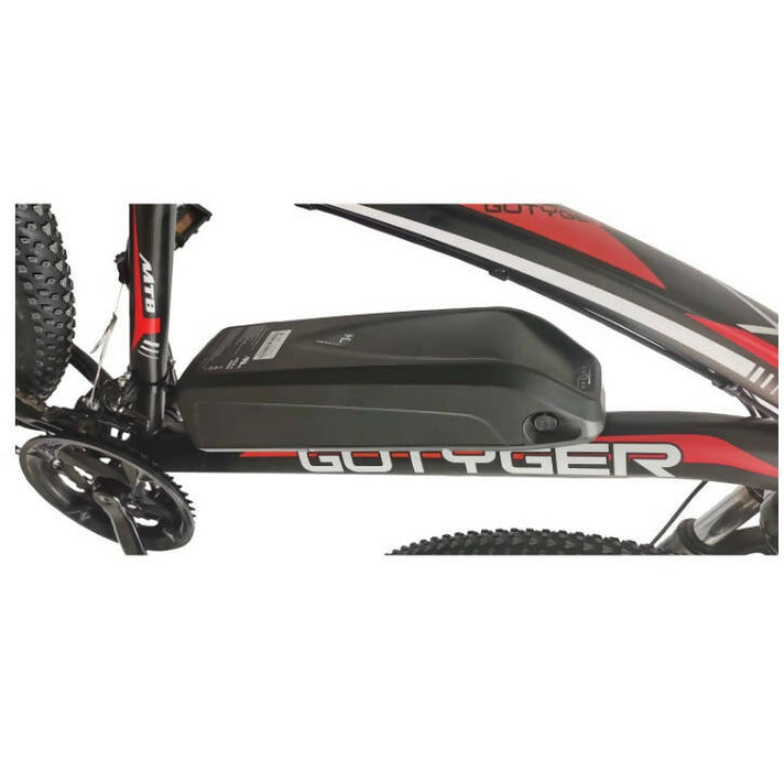 GoTyger GOTBY1082 500W 电气山 Bike with up to 100km cell Life - Black (open Box, fullgroup)