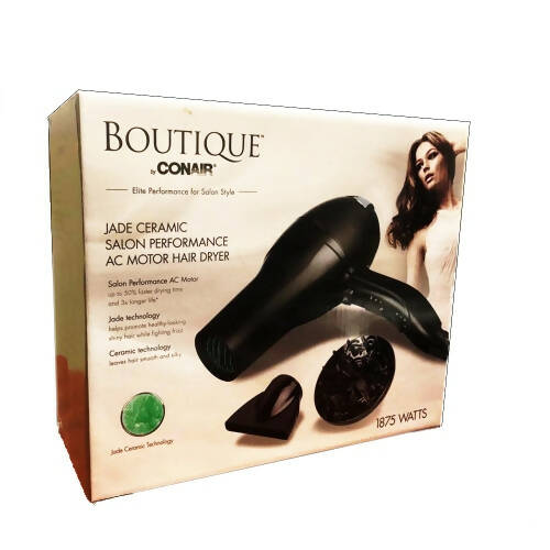 Conair Boutique 1875W Jade Ceramic 592SDMC Hair Dryer-Black