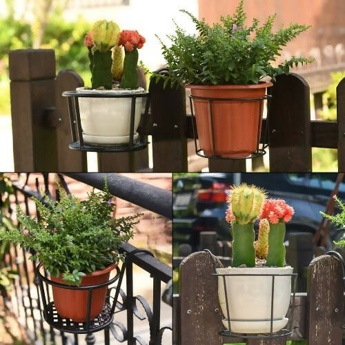 Plant Stand, 3 Pack with 1 Free Hanging Baskets Flower Pot Stand