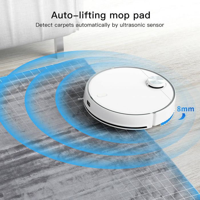 Refurbished (Good)-Redroad G10 2800pa Sweeping Mopping Robot, 450ml Self-cleaning Robot Vacuum Cleaner, Obstacle Avoidance LDS Navigation