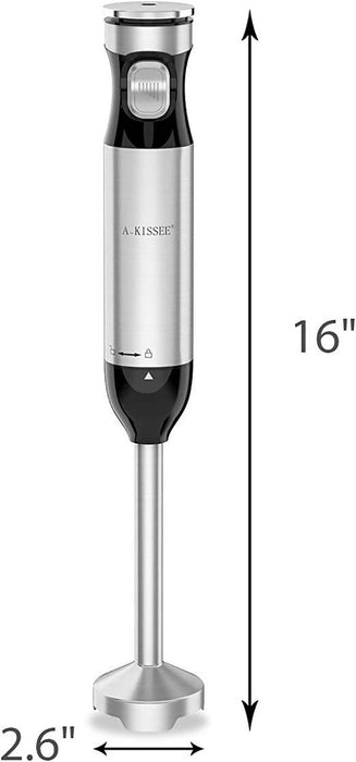 A-KISSEE多速有線浸入式手動攪拌機，不鏽鋼棒式攪拌機（不含BPA）